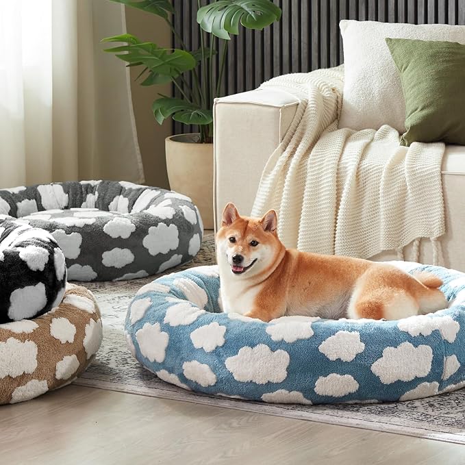 JOEJOY Donut Large Dog Bed, Cute Round Calming Dog Bed - Image 7