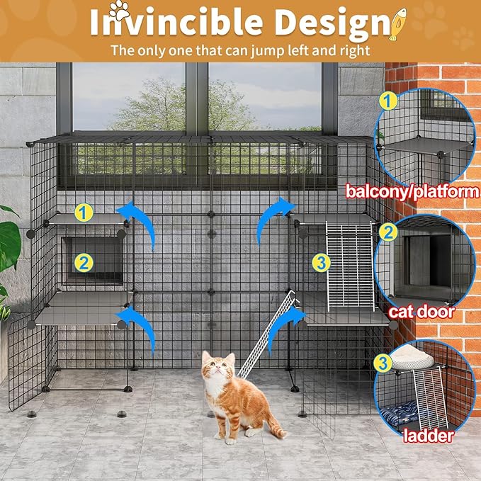 Oneluck 41Inch Catio Outdoor Cat Enclosure - Image 5