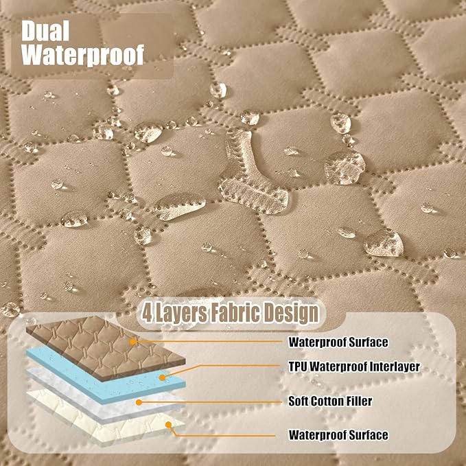 Smiry Waterproof Dog Bed Cover Blanket, Soft Reversible Pet Blanket, Washable - Image 2