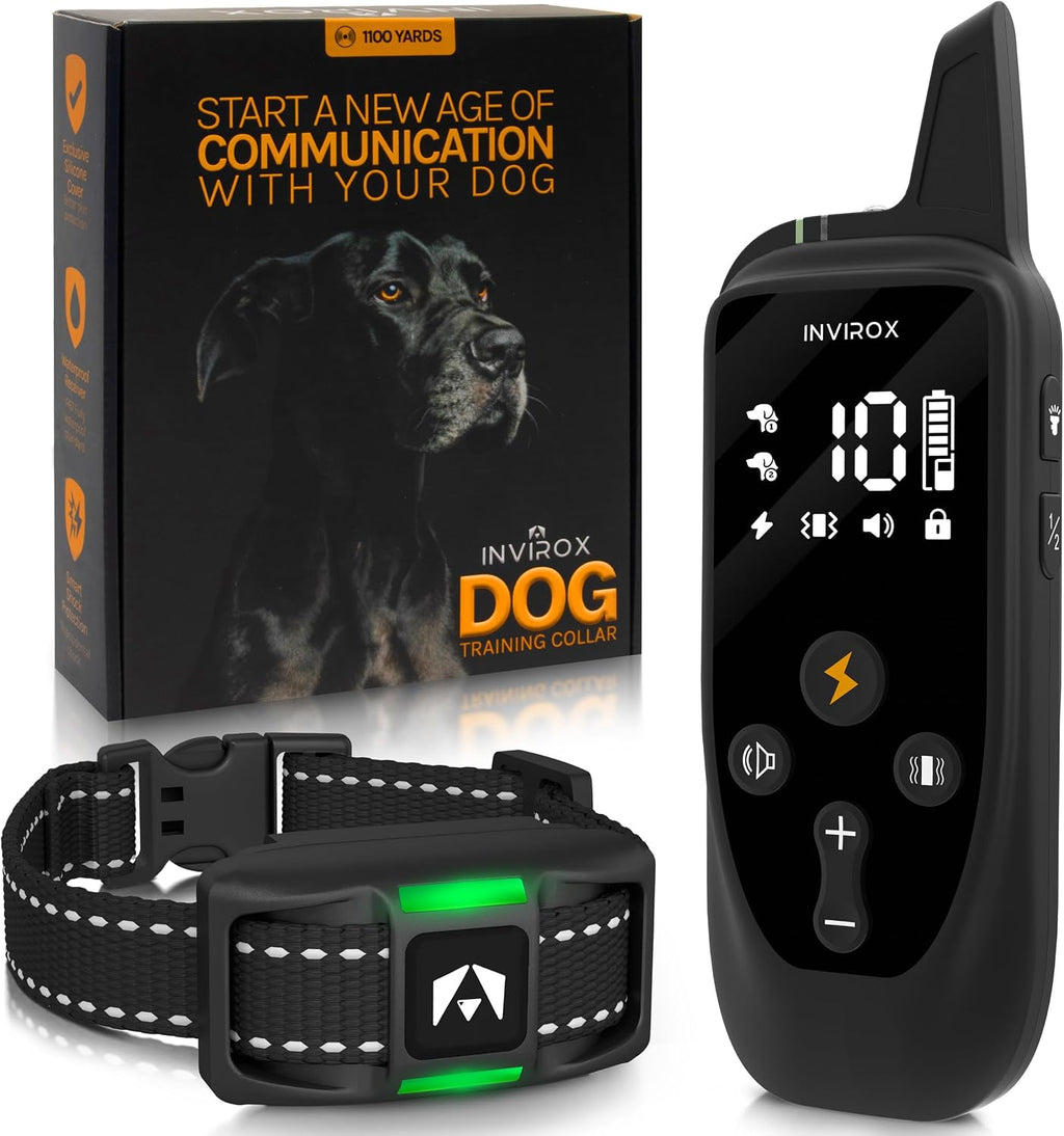 INVIROX Dog Training Collar with Remote, Shock Collar for Dogs, 3300 ft