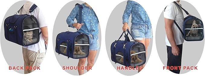 6 in 1 Sturdy pet Carrier Backpack & Front/Chest pet Carrier & Shoulder & pet - Image 3