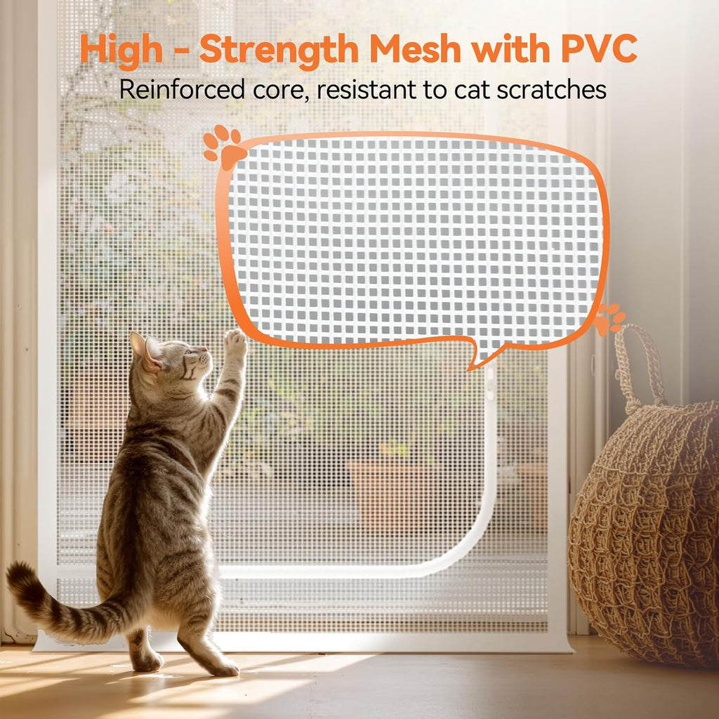 BFNN Cat Proof Screen Door, Extra Tall Mesh Gate, Fit 32'' x 80'' Door, D