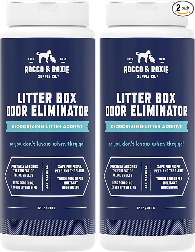 Rocco & Roxie Litter Box Odor Eliminator, Best Natural Urine Deodorizer by RoccoRoxieSupplyCo