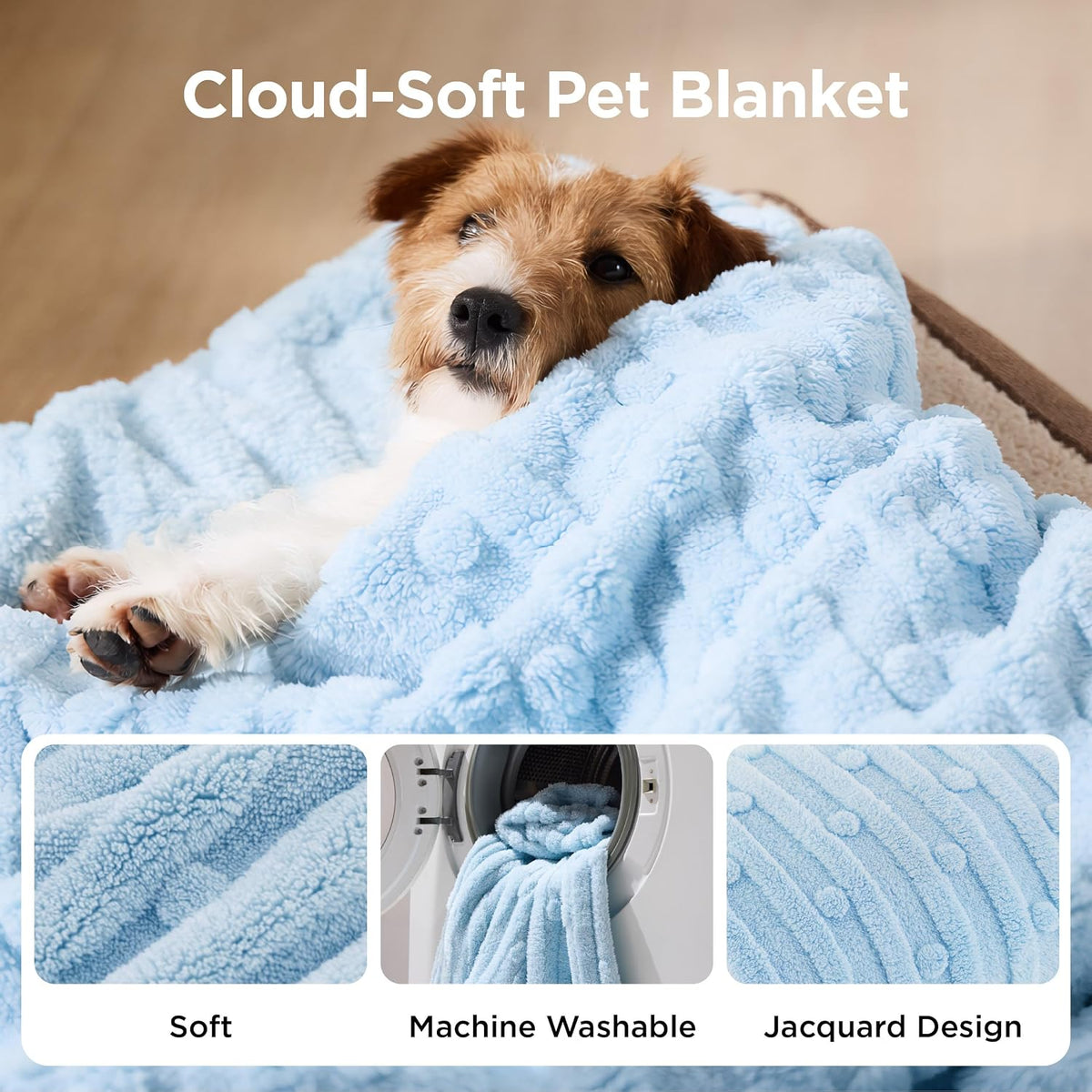 Bedsure Ultra Soft Dog Blankets for Medium Dogs Cats 300GSM Fleece,30x40