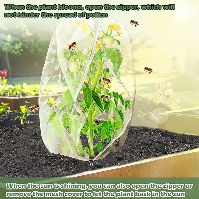 3Pcs Plant Covers from Insects, Bird Netting Barrier - Image 6