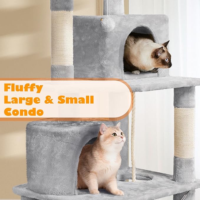 Yaheetech 62.5inches Cat Tree Cat Tower Cat Condo - Image 4