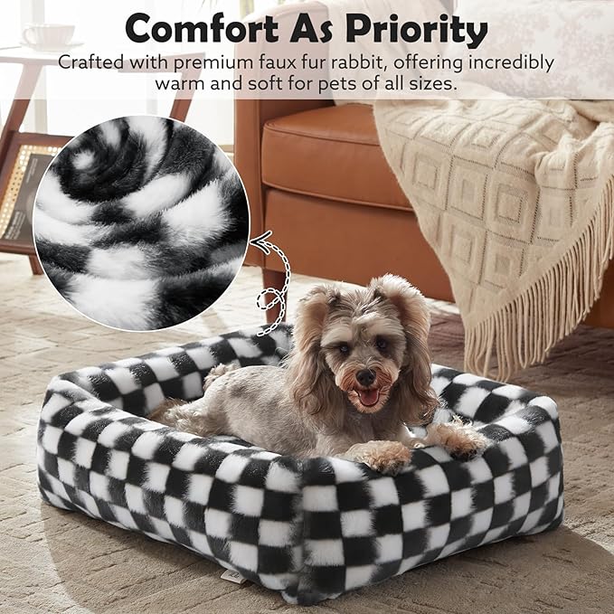 JOEJOY Small Dog Bed for Small Dogs, Rectangle Washable Orthopedic Corduroy - Image 2