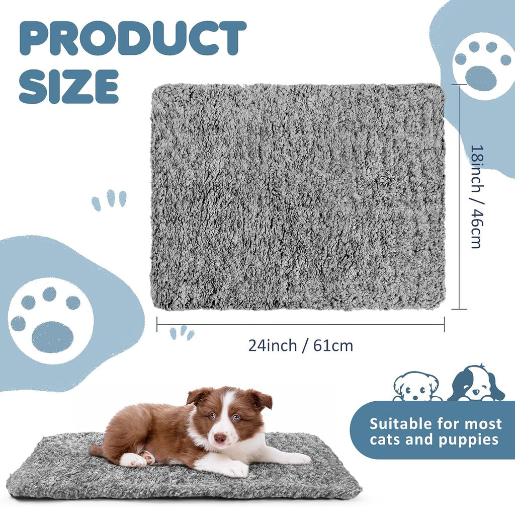 Drydiet 6 Pack Self Warming Pet Cat Dogs Pad 18 x 24 Inch Grey