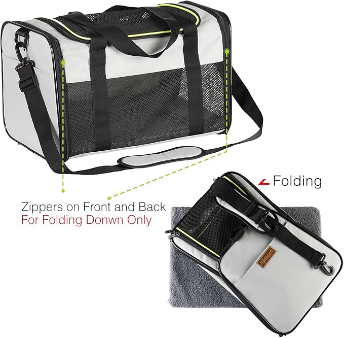 Cat Carrier - Portable Foldable Dog Pet Carrier, Soft-Sided Pet Bag up to 28 Lbs - Image 7