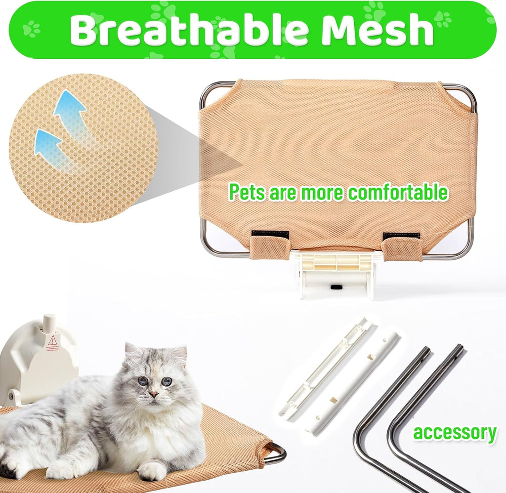 Foldable Cat Window Perch for RV, Heavy Duty Mesh Hammock for Indoor