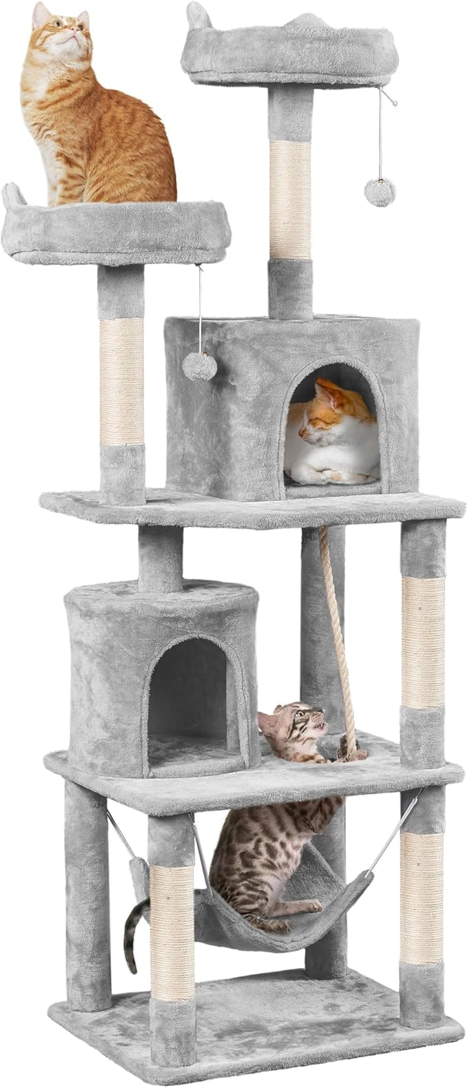 Yaheetech Cat Tree Tower, 70.5in Multi Level Cat Tree Kitten Condo by Yaheetech