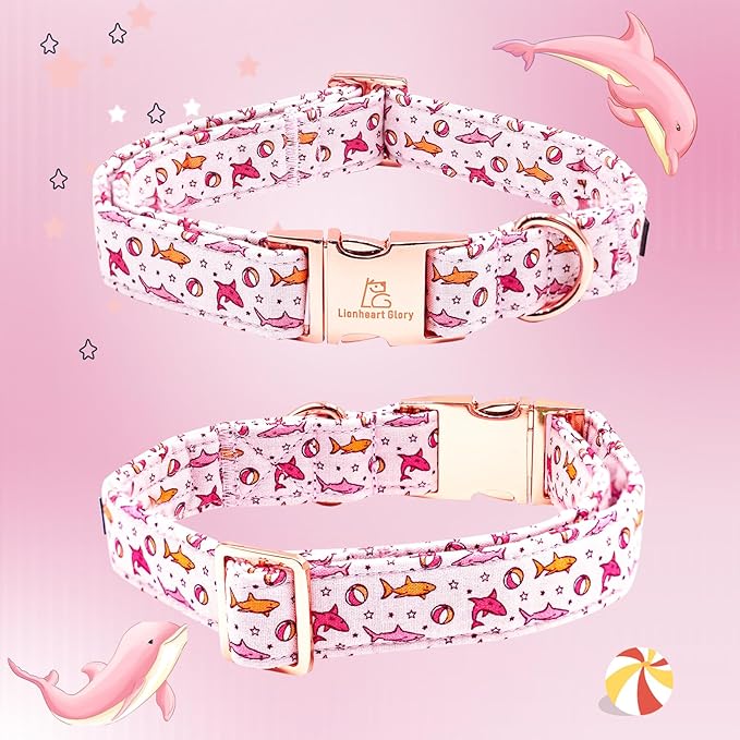 Lionheart Glory Shark Print Pink Collar - Image 5