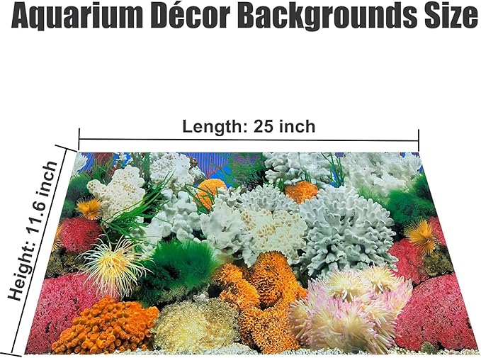 Aquatic Plant Aquarium Background Sticker Coral HD Fish Backgrounds - Image 6