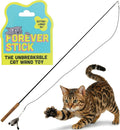 Forever Stick Unbreakable Cat Wand Toy, Durable Feather Teaser
