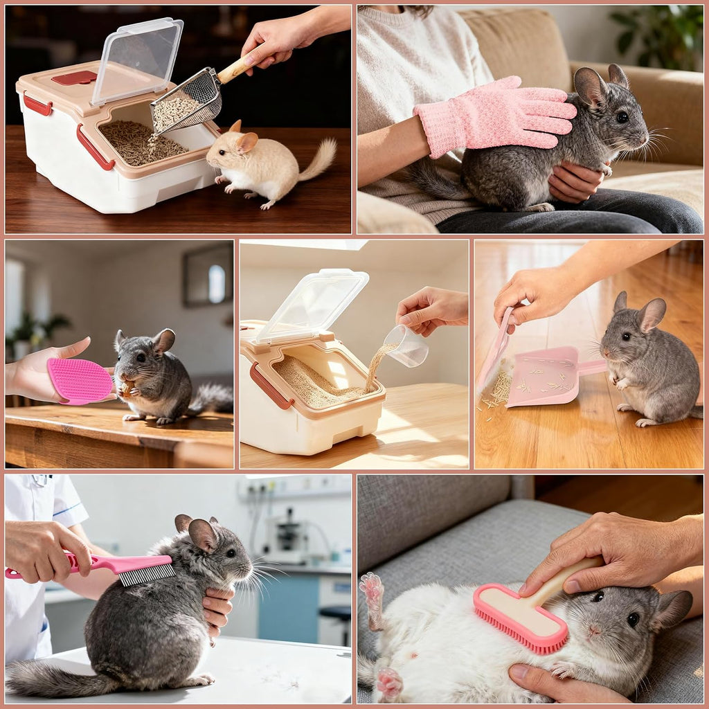 Chinchilla Dust Bath Container Kit, Extra Large Plastic Bath House