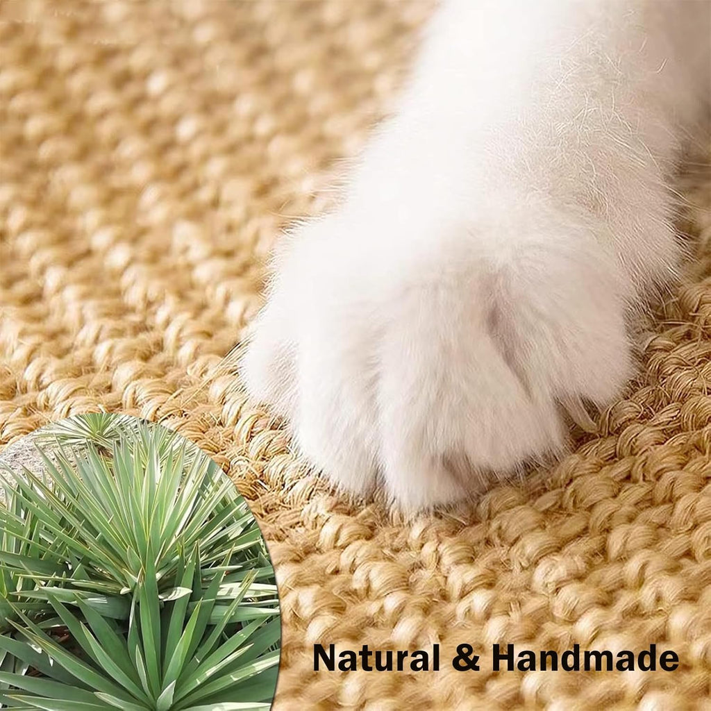 KABASI 2PCS Rabbit Scratcher Mat, Natural Bunny Chew Toys Scratching Pad