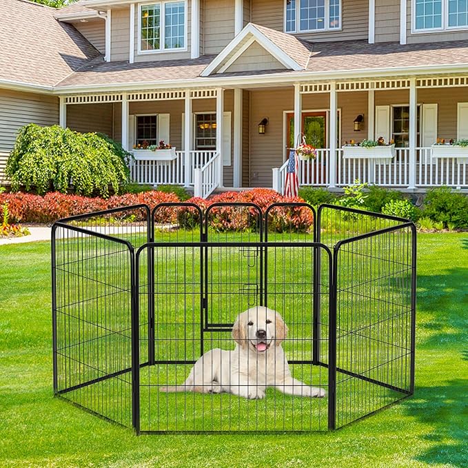 BestPet | Dog Playpen Extender | 32 Inch, 2 Panels | Heavy Duty Metal Pet - Image 2