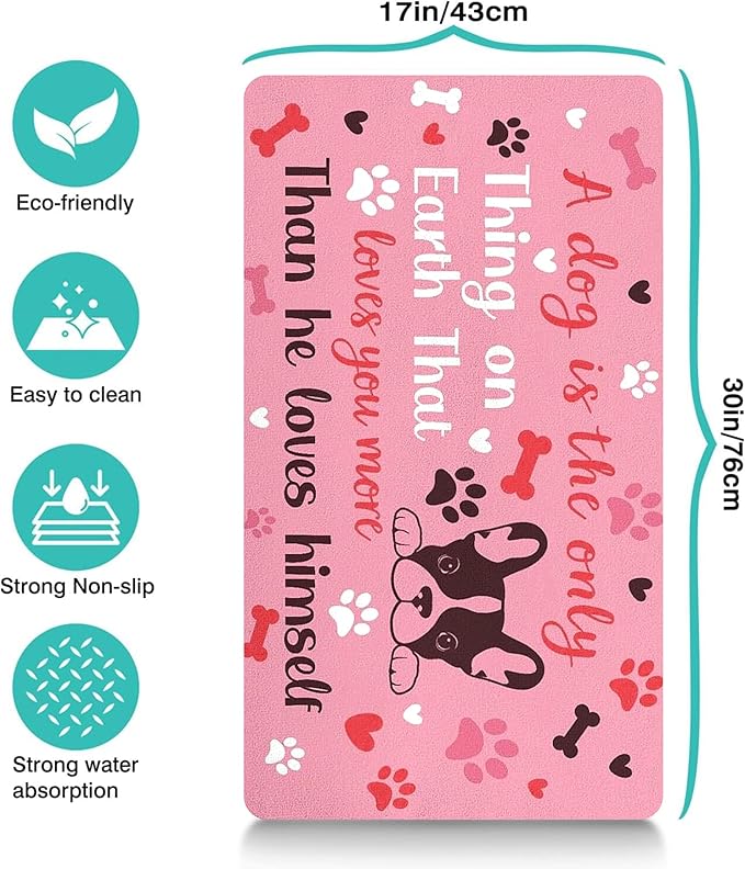 Pet Feeding Mat for Floors Waterproof Dog Mat for Food and Water Absorbent - Image 4