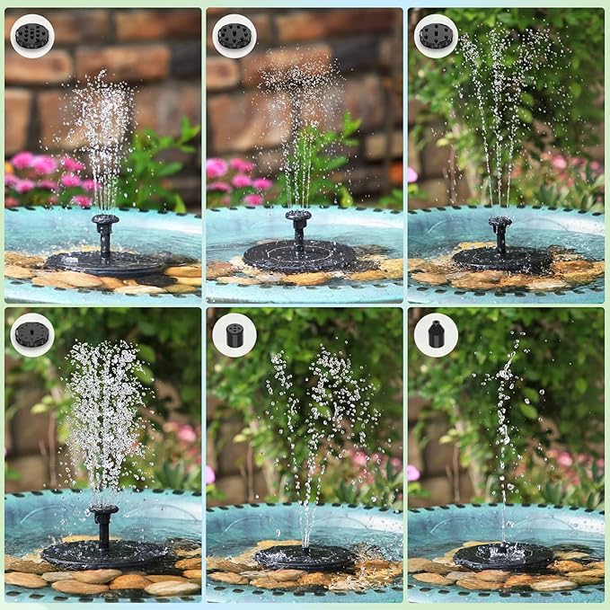 AISITIN Solar Bird Bath Fountain Pump, Solar Fountain Pump - Image 4