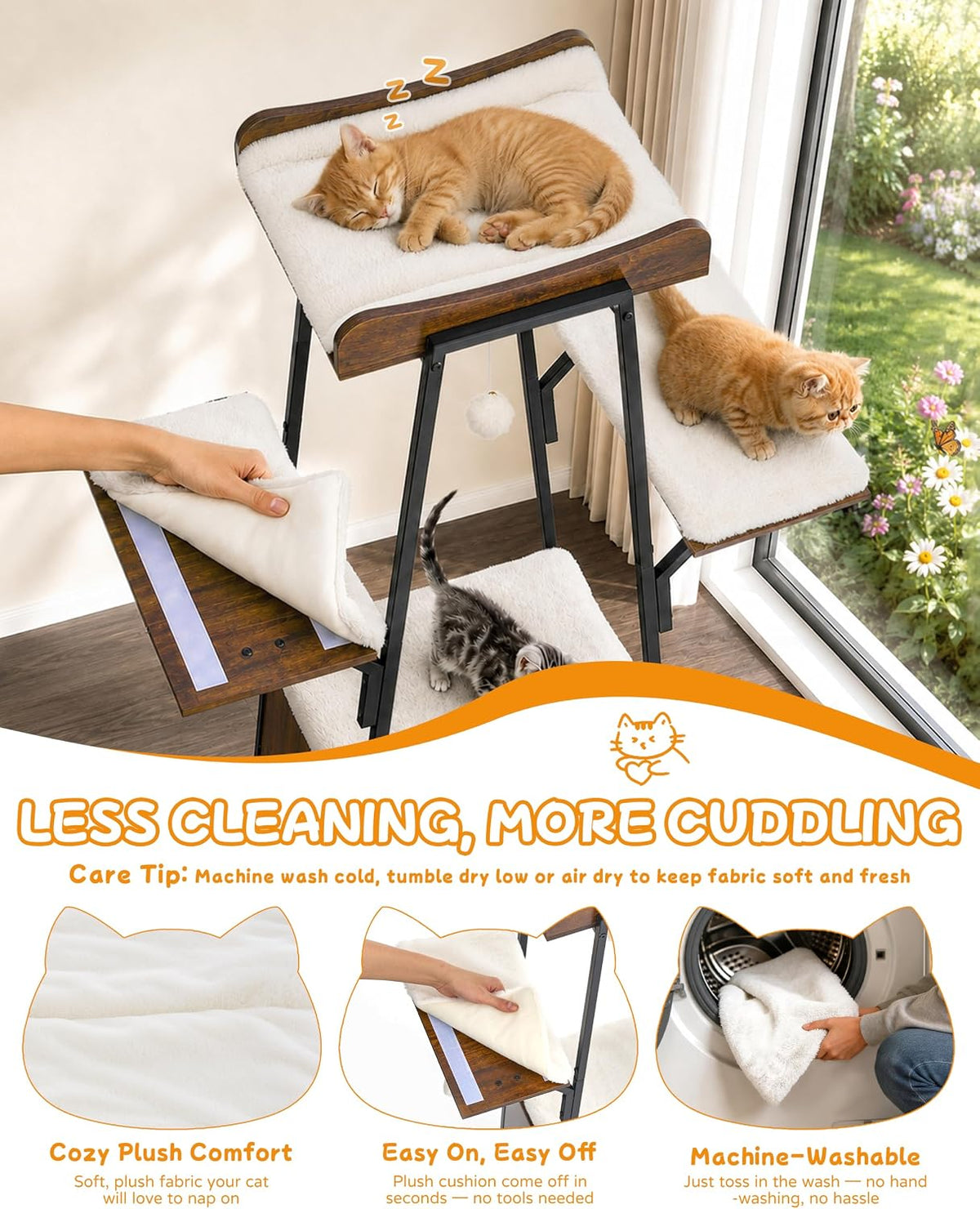 46 in Modern Cat Tree Tower for Kittens and Small Cats