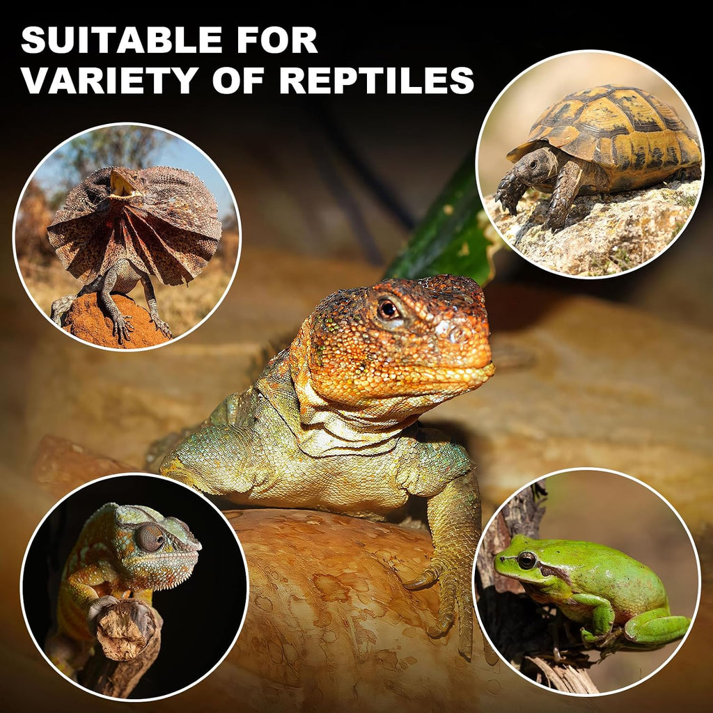 MIXJOY 250W Ceramic Heat Emitters - 2Pack Reptile Heat Lamp Bulbs, No Light Emitting, Ideal for Gecko, Lizard, Bearded Dragon, Turtle, Snake & Chicken