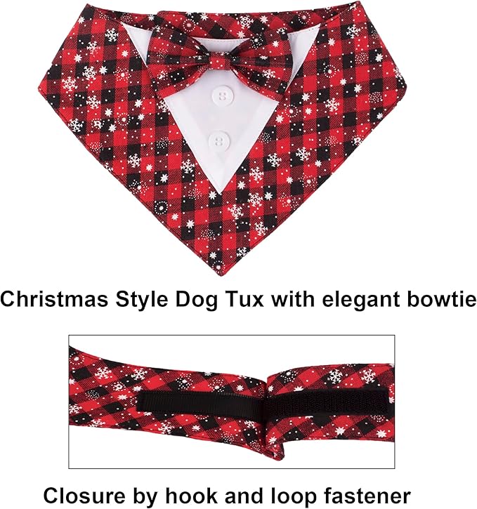 ADOGGYGO Christmas Dog Tuxedo Bandana - Image 4
