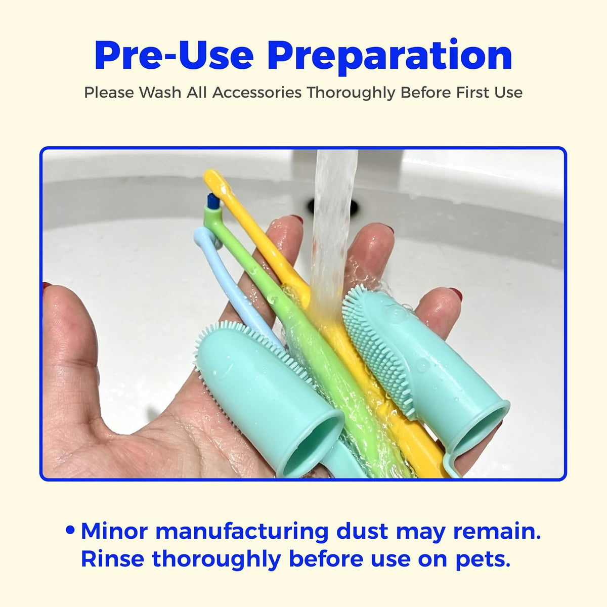 Cat Toothbrush Kit with 3 Compact-Head Brushes and Cat Finger Toothbrush