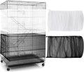 Shappy 2 Pieces Adjustable Bird Cage Seed Catcher Birdcage Cover Nylon Mesh by Shappy