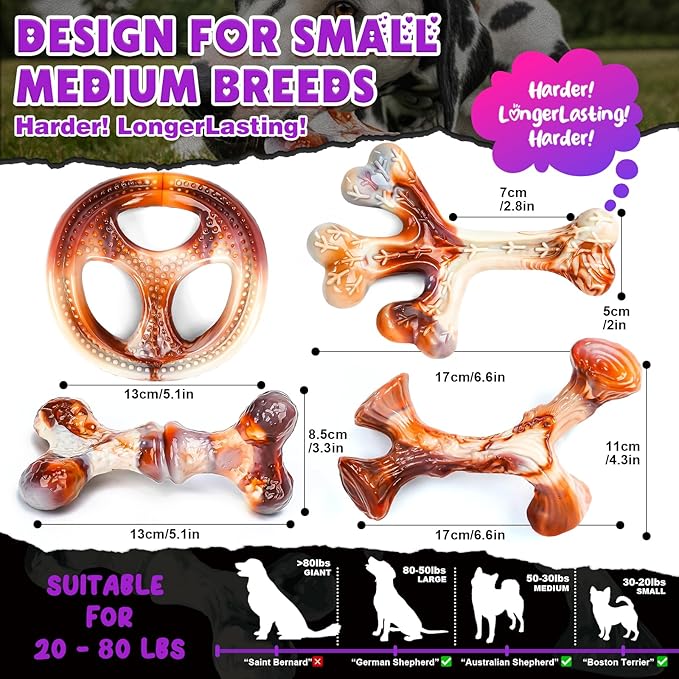 4 Pack Dog Chew Toys for Aggressive Chewers - Image 6