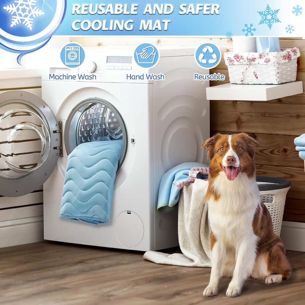 Cooling Mat for Large Dogs, 40"x28" Breathable Self Cooling Crate Mat
