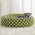 BFPETHOME Donut Dog Beds for Small Dogs, Round Cat Beds for Indoor Cats, Calming Pet Bed for Puppy and Kitty with Non-Slip Bottom, Cute Fancy Dog Bed Machine Washable Plush Fabric