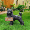 Poodle Statue Outdoor Decorations – Outdoor Dog Statue Standing Black Poodle by Unknown