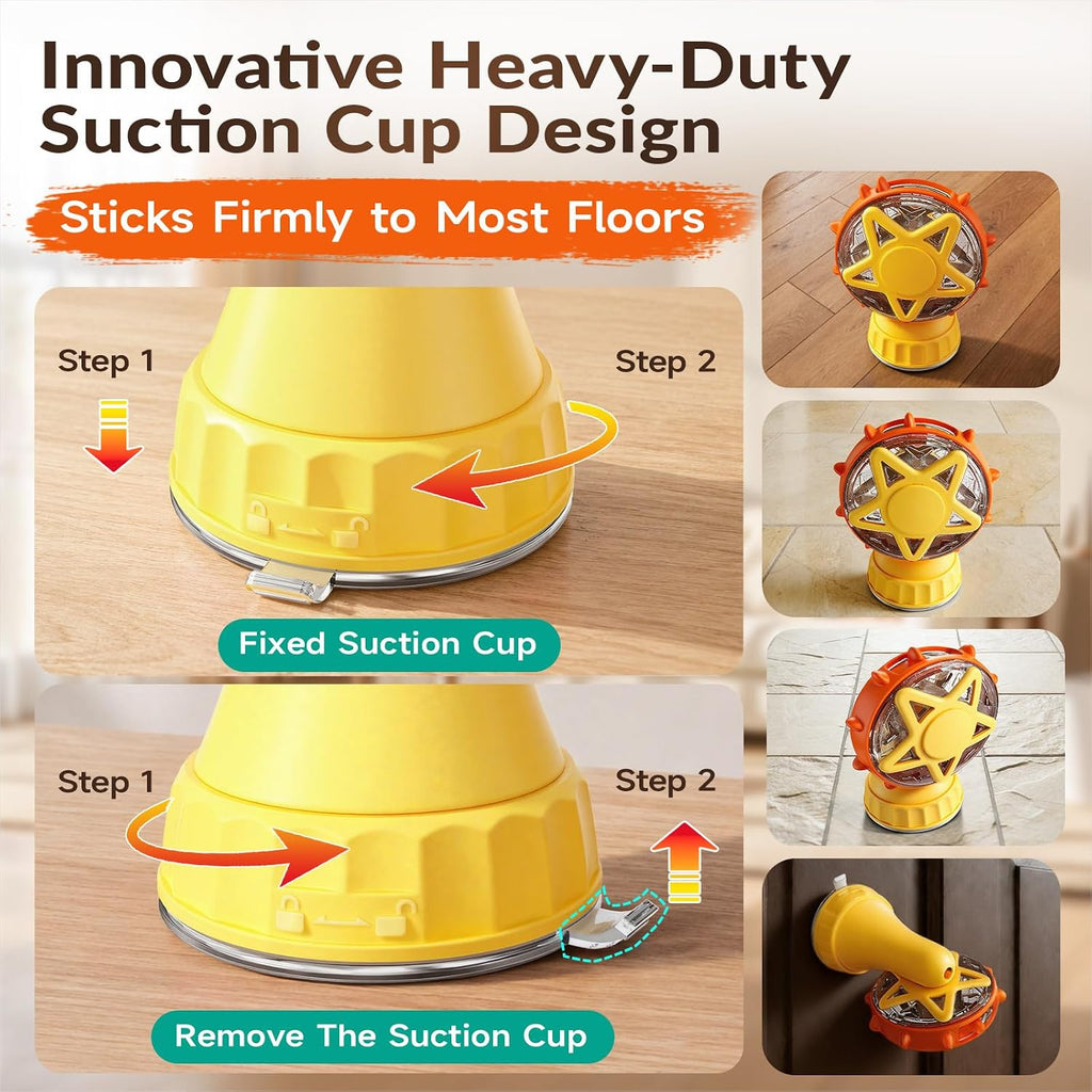 Interactive Cat Treat Dispenser, 2-in-1 Slow Feeder & Wand, Yellow