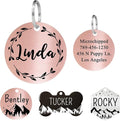 Ultra Joys Personalized Stainless Steel Dog and Cat Tags, Front and Back by UltraJoys