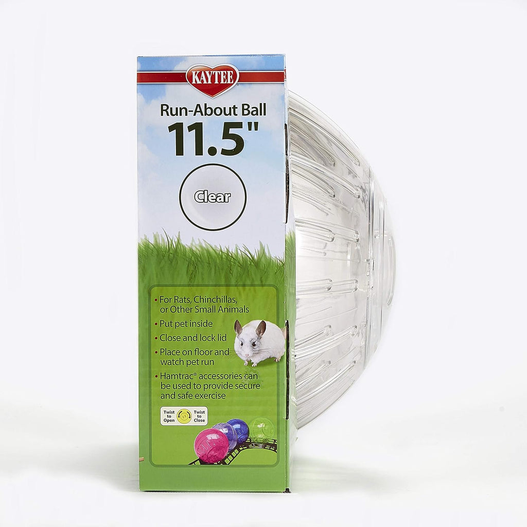 Kaytee 11.5" Clear Run-About Exercise Ball for Hamster & Gerbil Pets
