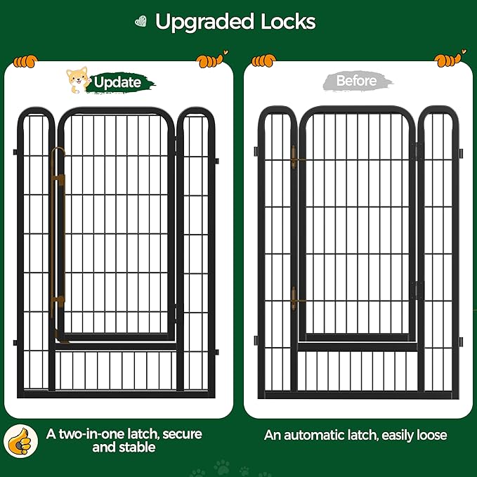 Yaheetech Dog Playpen Outdoor, 40 inch 16 Panels Dog Pen Indoor Heavy Duty - Image 7