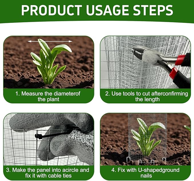 CIEOVO Wire Plant Protector from Animals, Metal Mesh Plant Cage Covers - Image 3