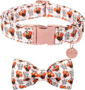 Thanksgiving Dog Collar with Bow Tie, Turkey Cotton Bowtie Collar by UPURARAPUP
