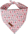 Valentine Dog Bandana, Cotton Pet Kerchief by UPURARAPUP
