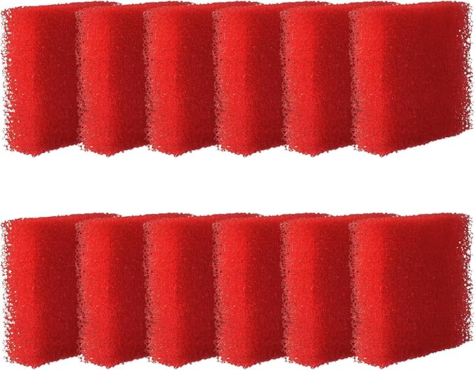 12-Pack Aquarium Glass Cleaner Sponges 3.25" x 3.25" x 1", Non-Scratch Scrubber by Unknown