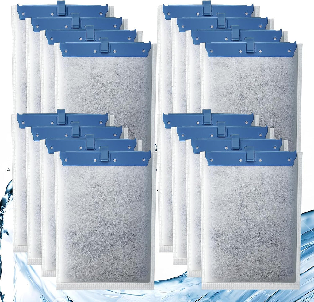 6 Pack Filter Cartridge Compatible with Whisper Bio-Bag Filters, Large Aquarium Filter Cartridges Compatible Replacement with Whisper Filters 20i,40i/IQ20,30,45,60/PF20,30,40,60 and ReptoFilter