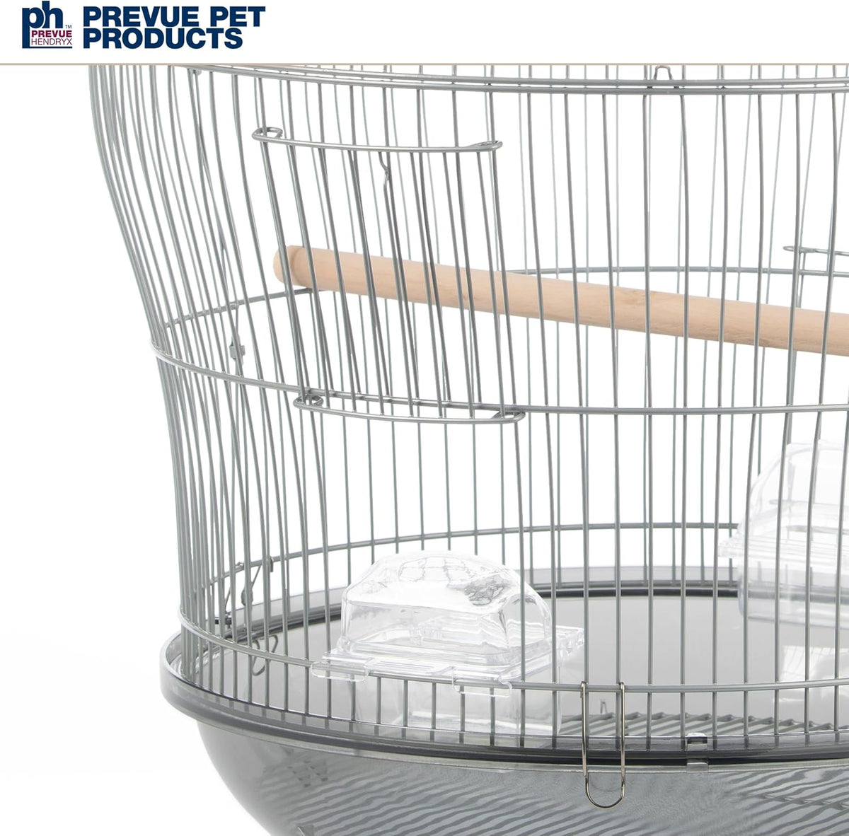 Prevue Pet Products Sonata Round Metal Birdcage - Gray