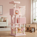 Feandrea Cat Tree, 59.5-Inch Tall Cat Tower, Plush Multi-Level Condo by FeandreabySONGMICSHOME