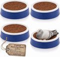 POPETPOP 4 Sets Pigeon Nest Bowl, Plastic Nesting Pot with Mats for Dove