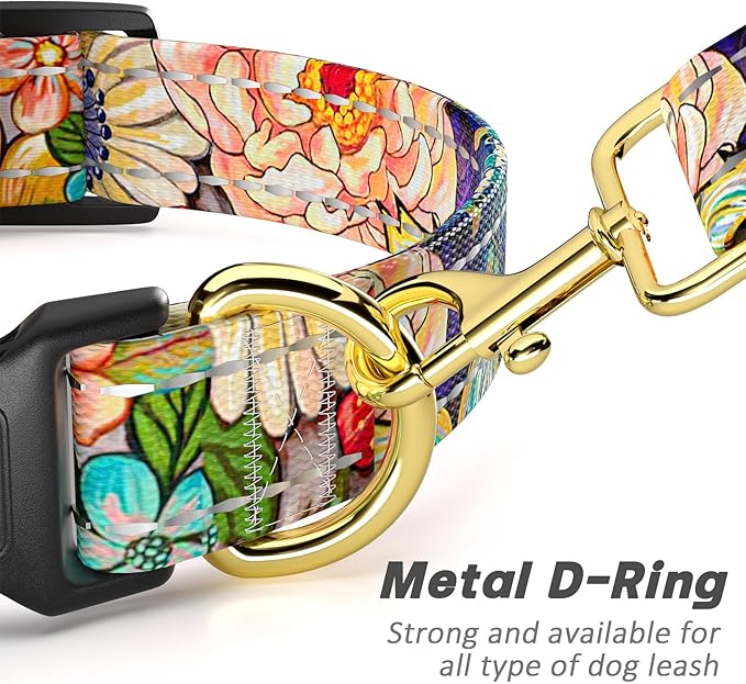 Reflective Dog Collar for Extra Small Dogs, Cute Boho Adjustable Heavy-Duty - Image 5