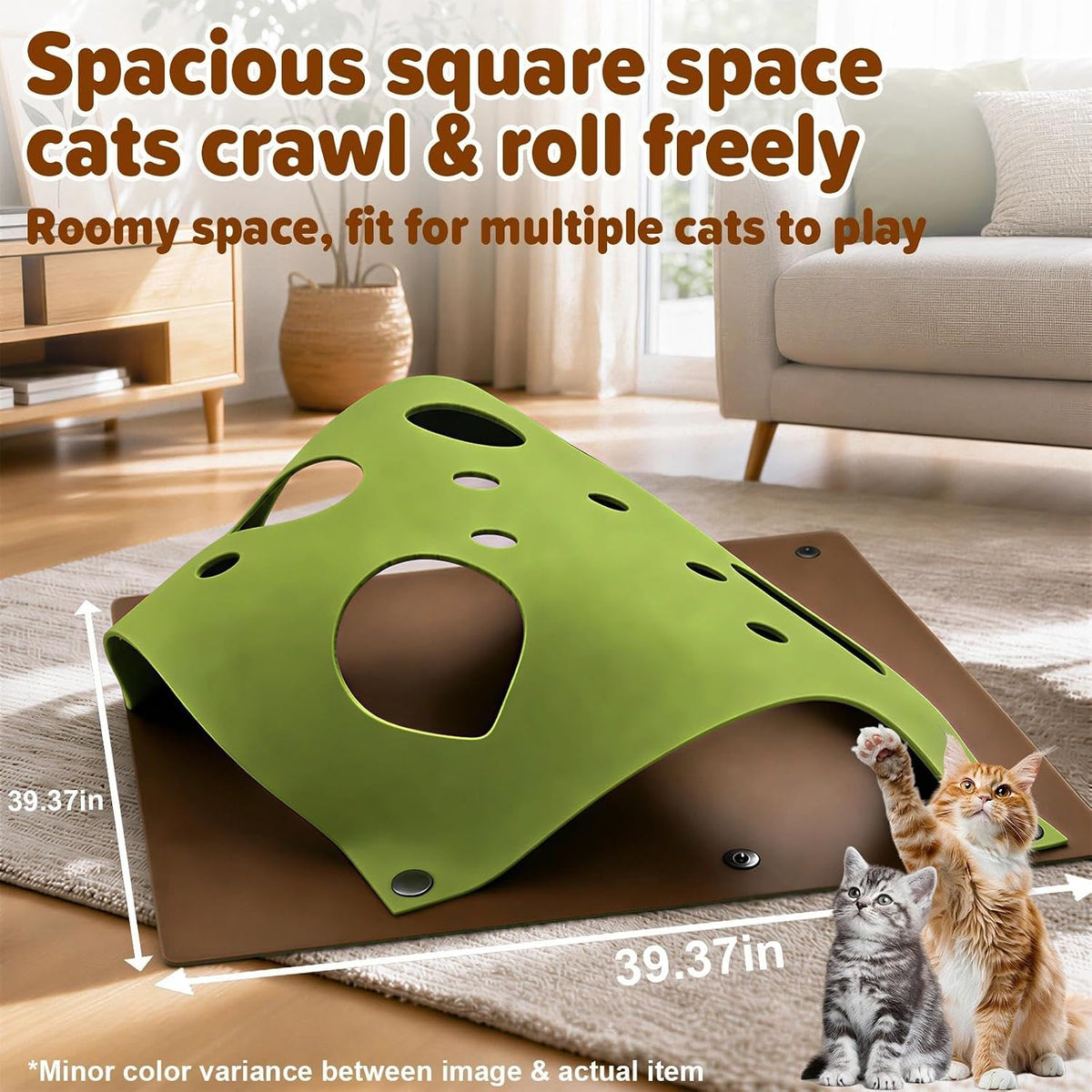 Interactive Felt Cat Tunnel Toy Multi-Scenario Scratch Fun for Indoor Cats