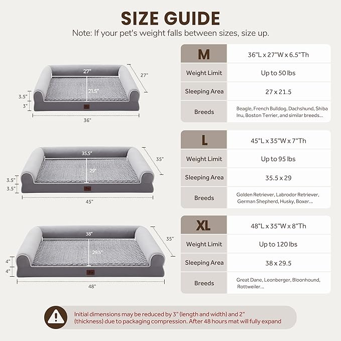 Large Dog Beds Large Sized Dogs 45x35x7 Inch, Orthopedic XXL XL Dog Bed - Image 7