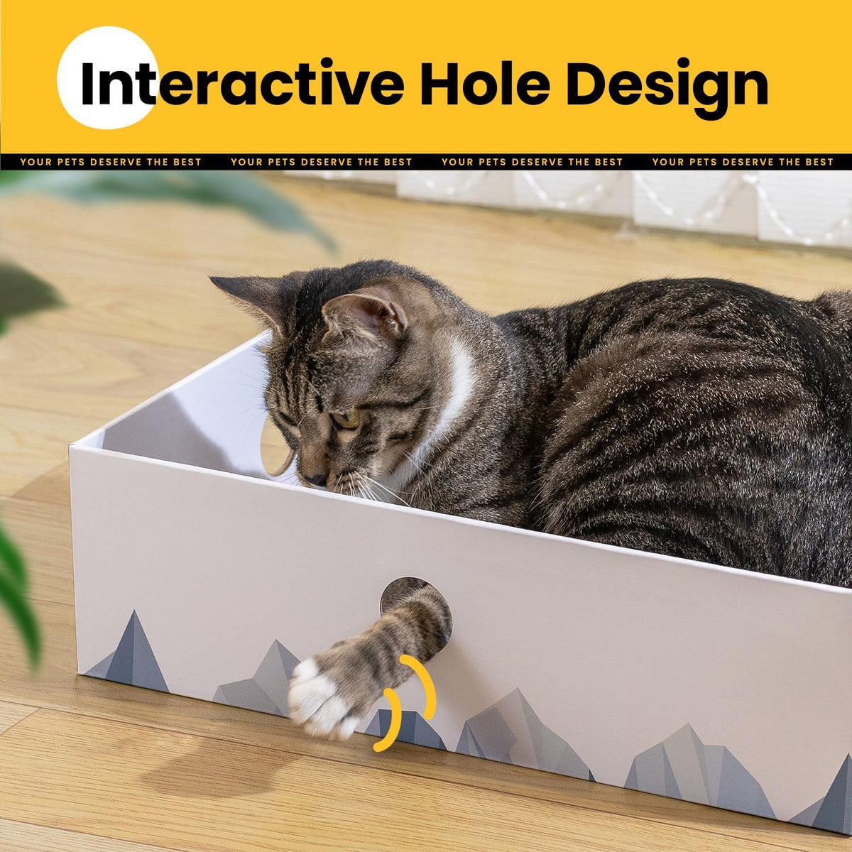Conlun Cat Scratcher Heavy-Duty Double-Sided Cardboard Pad, 3-Pack