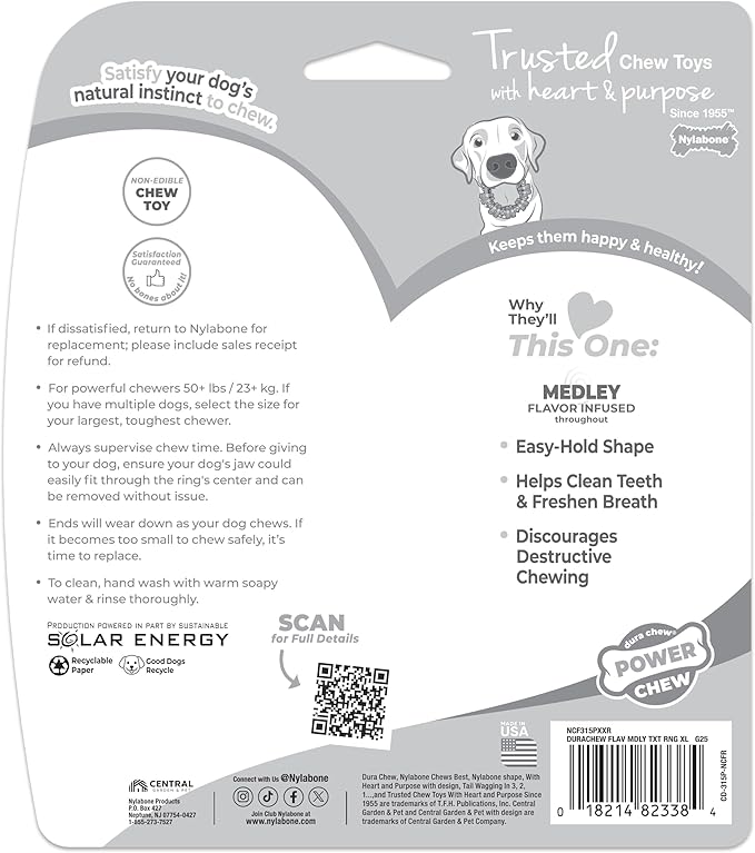 Nylabone Textured Ring Power Chew Toy - Image 12