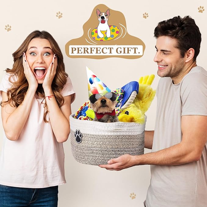 Zopeal Puppy Dog Toy Gift Storage Basket - Image 7